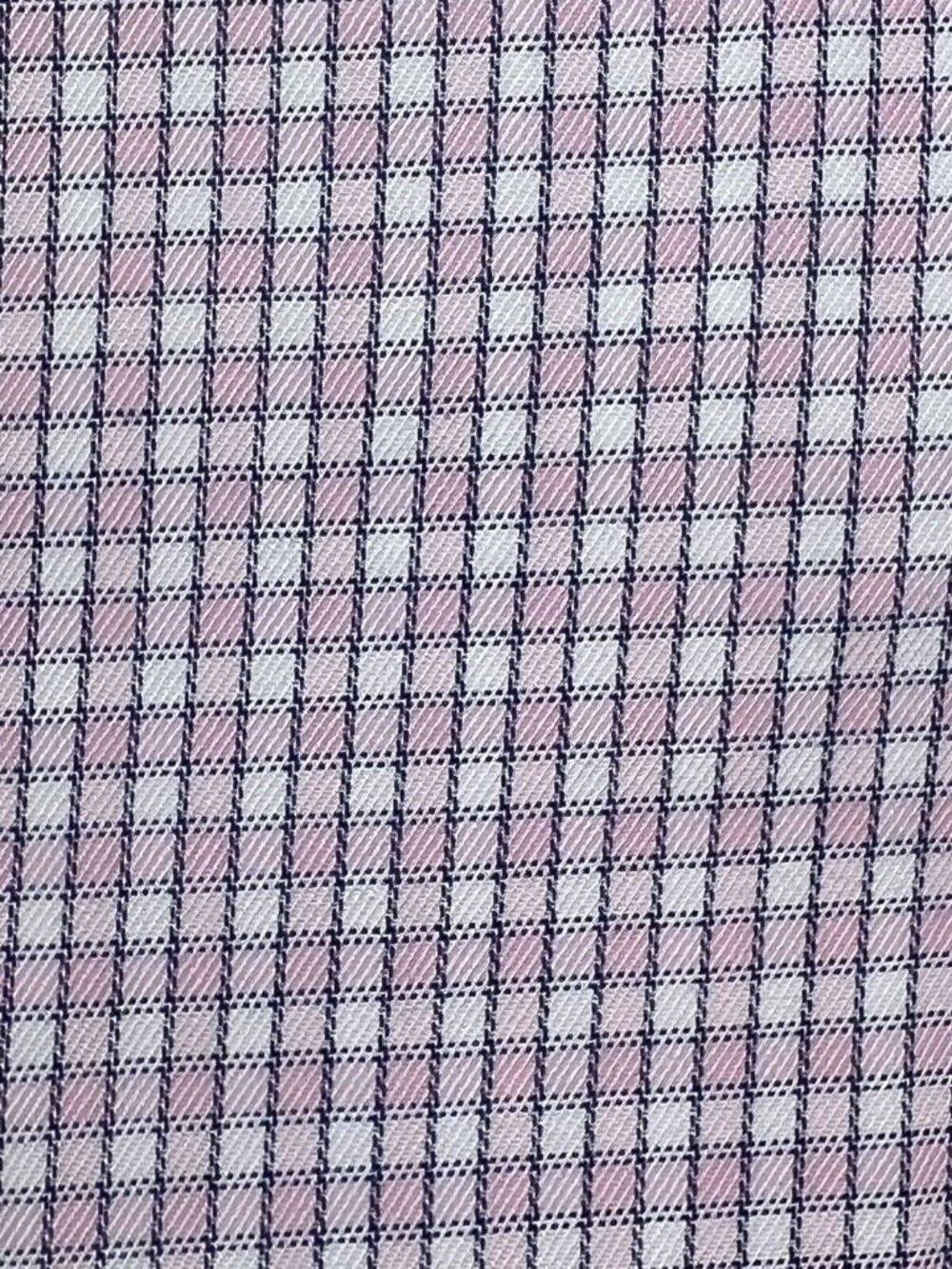 Ermenegildo Zegna Mens Size XL Pink White CHECK Long Sleeve Button Up Shirt